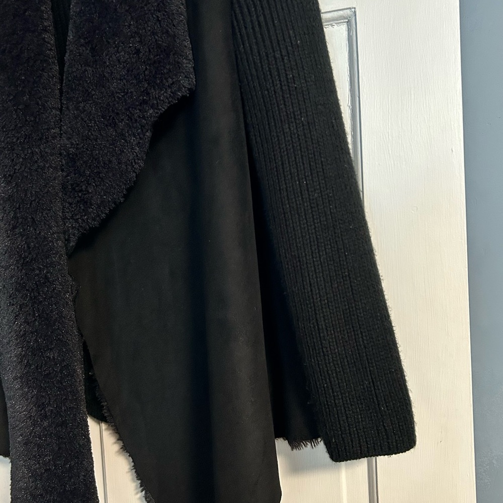Black knit Sherpa Jacket